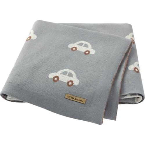 Baby knitted Blanket Cute Cartoon Car Toddler Infant Bedding Quilt For Bed Super Soft Stroller Bed Sleeping Covers knitted