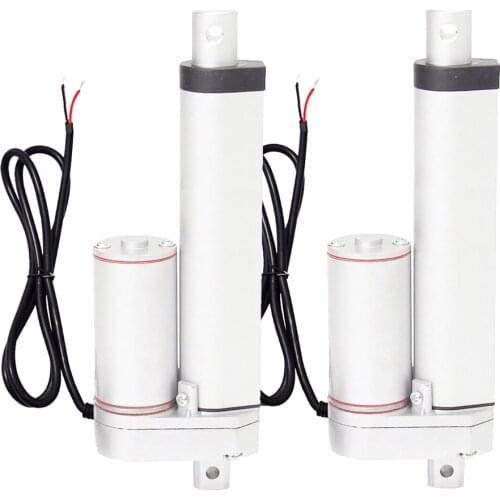 2PCS 150mm Stroke 12Volt DC Electric Linear Actuator,5.7mm/sec 1500N=150KG Max Load Lift for Electric Sofa, Bed, Window