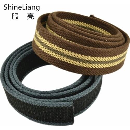 Canvas belts body For men women without buckle Military Tactical Width 3.8cm Thickness 0.4cm Designers high quality Colourful
