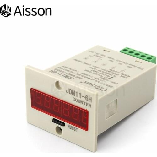 JDM11-6H 6 Digit Electronic Digital Counter Display AC380V 220V DC36V 24V 12V Industry Punch count