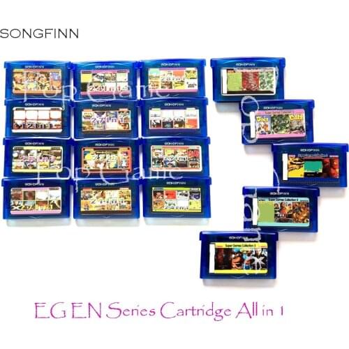 12 14 21 22 23 24 27 28 30 47 in 1 EG EN Series Cartridge Card Collection English Language for 32 Bit Video Game Console