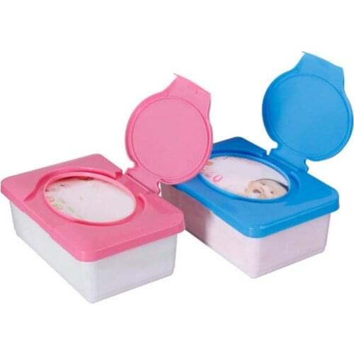 Wet Tissue Box Desktop Seal Baby Wipes Paper Storage Box Dispenser Holder Lid Home Car Office Wipes Holder with Buckle Lid