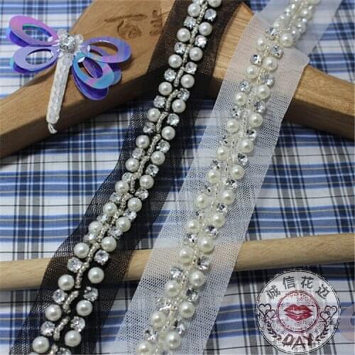 1Yards/lot 1.5cm Wide for Beads parts diy handmade beading lace trim beads decoration sewing material free ship Z201