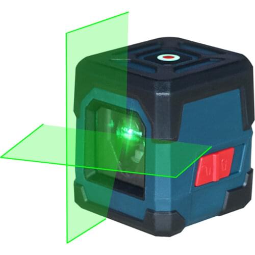 HANMATEK LV1G 2-Line Laser Level Meter Green Cross Line Laser Flat And Vertical Cross Line, The Range Is 50 Feet