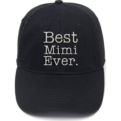 Lyprerazy for Grandma Best Mimi Ever Washed Cotton Adjustable Men Women Unisex Hip Hop Cool Flock Printing Baseball Cap