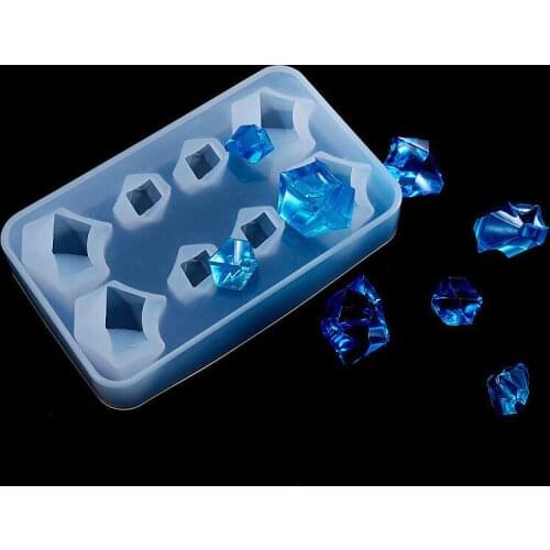 Fashion UV Epoxy Resin Silicone Mold For Making Irregular Stone Pendant Gemstone Decoration Art Tool Jewelry Mold DIY Party Gift