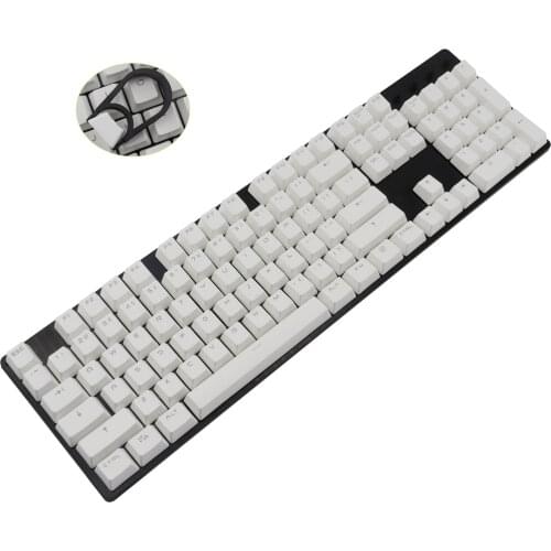 Monochrome Key-caps for Mechanical Keyboard Translucent PBT Keycaps OEM Profile 87/104 keycap