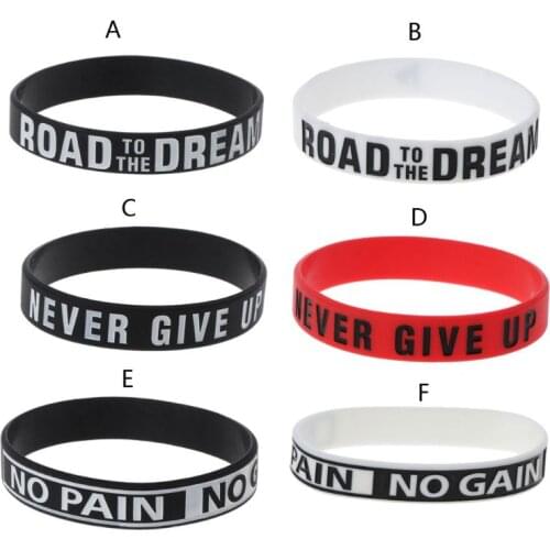 Motivational Bracelets Silicone Rubber Band Elastic Inspirational Bracelets Gift