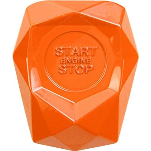 Orange Car Start Button Cover Engine Push Trim Decor Ignition Switch Protection