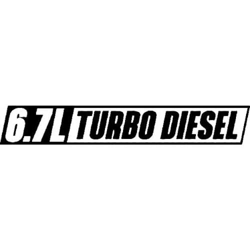 Lifelike Car Stickers TURBO DIESEL Funny PVC Car Decoration Accessories Decals Creative Anti-UV Waterproof Sunscreen Black/white