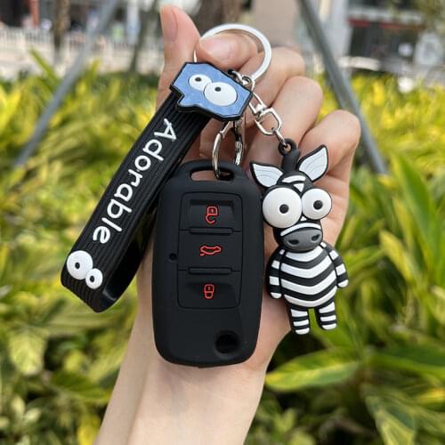 Silicone Car Key Cover Case for VW polo passat b5 Tiguan Golf VOLKSWAGE 3 buttons Folding Car key Flip key Shell starline a93
