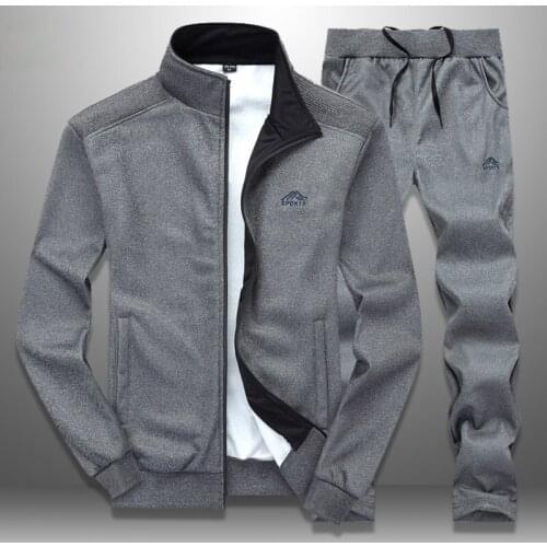 Sportswear Tracksuit Men Spring Autumn Mens Track Suits 2020 Two PCS Sweat Suit Zipper Jacket+Sweatpants Male Brand Clothing