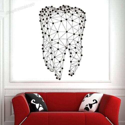 Dentist Dental Clinic Abstract Tooth Wall Sticker Geometric Teeth Dental Wall Decal Dental Clinic Decor Vinyl Art Decal C860