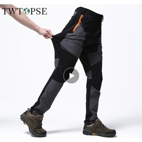 TWTOPSE Men Elastic Water Resistant Pants Windproof Durable Hiking Camping Cycling MTB Bike Bicycle Pant Trousers Spring Autumn