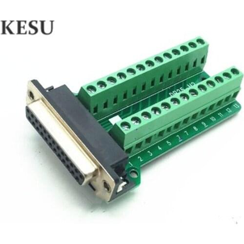 High Quality DB25 D-SUB 25Pin 25-Pin plug Male and female Connector Terminal Breakout Board 2 Row screw/nut type