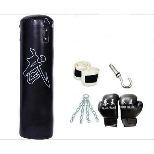 High quality Five-piece set PU leather hanging boxing sandbag Punching Bag Fitness Sand Bag