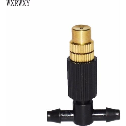 Wxrwxy brass misting nozzle brass hose nozzles Water sprayers Drip barbed 1/4"Connector Garden watering sprinklers 6pcs