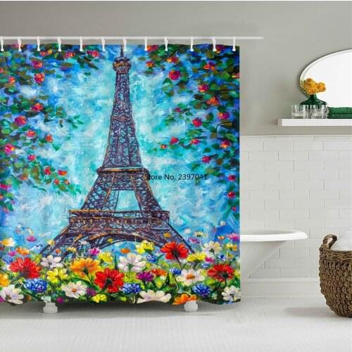Flower Plant Tree landscape Shower curtain Bathroom Waterproof Polyester fabric 3D printed Bath curtain Home Decor 180*200cm