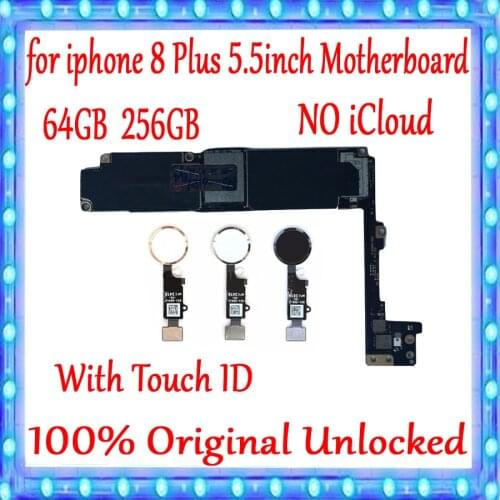 Factory Unlocked For iPhone 8 Plus 5.5inch 100% Original Motherboard With/Without Touch ID,64G/256G With Full Chips Logic board