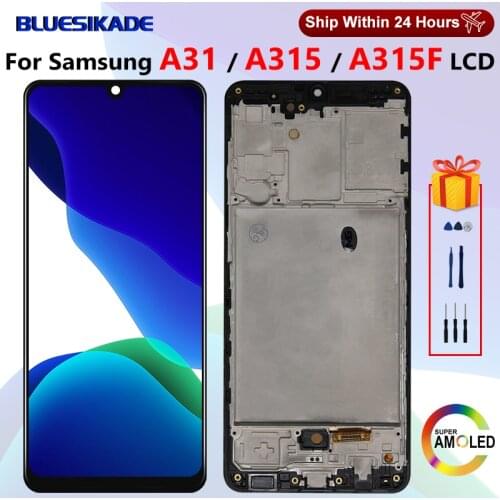 6.4" For Samsung Galaxy A31 LCD Display SM-A315F Touch Screen For Samsung SM-A315F/DS LCD Digitizer SM-A315G Replacement Parts