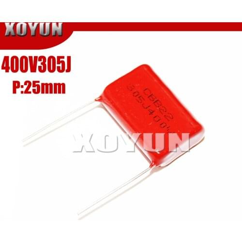 10PCS 400V305J 305J400V Pitch 25MM 400V 305J 3UF CBB Polypropylene film capacitor