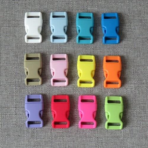100pcs/lot 15mm wholesale plastic release buckle strap belt buckle for bag dog collar paracord sewing DIY accessory good quality