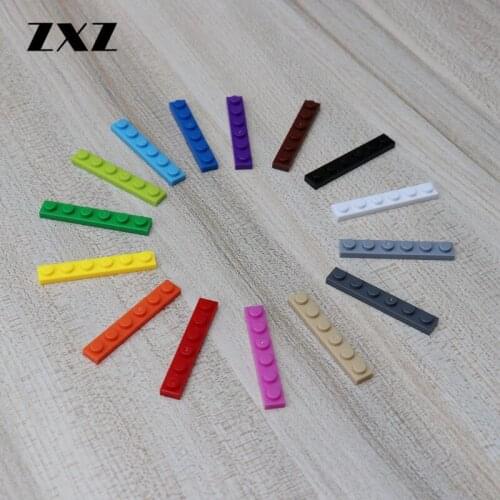 100pcs/lot 1x6 Short Plate Plastic Building Blocks Brick Compatible Plate 3666 Educational Learning Toys for Kids MOC Truck Sets