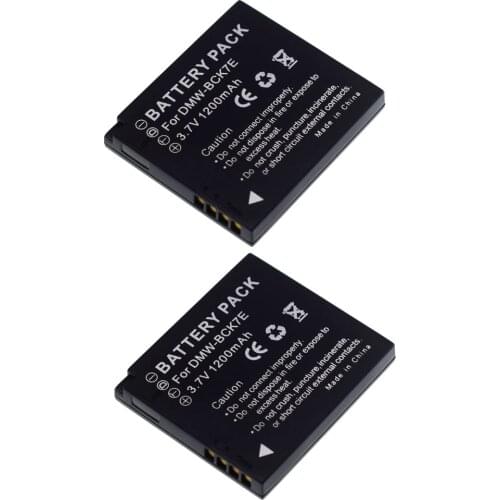 2x DMW-BCK7E BCK7E Replacement Camera Battery Batteria For Panasonic DMC-S1 S3 FH2 FH5 FP5 FP7 Camera Rechargeable Battery