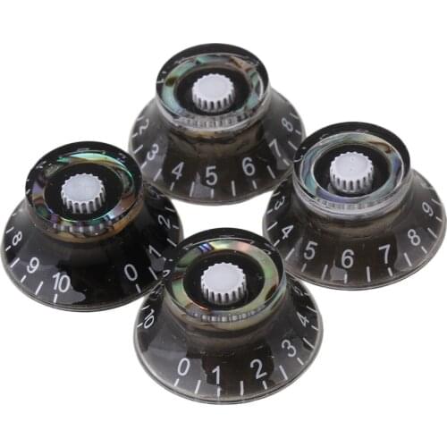 4pcs Black Electric Guitar Speed Control UFO Knobs Albone Blue Green