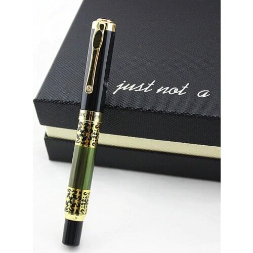 DIKA WEN 8026 Gold clip roller ball pen with Black Refill Rollerball Pens Office Supplies School Supplies Free shipping