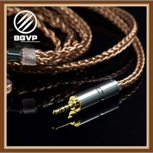 BGVP 6N 400 Core Earphones OCC Cable 2.5mm 3.5mm DIY Cable Aficionados MMCX Interchangeable Hifi Headphone Upgrade Cable DM6