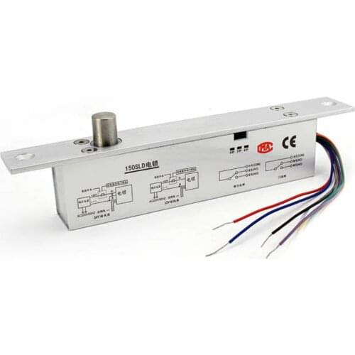 Power Off Locked Fail Secure Narrow Door Electric Bolt Lock W/singal Time for Access Control System