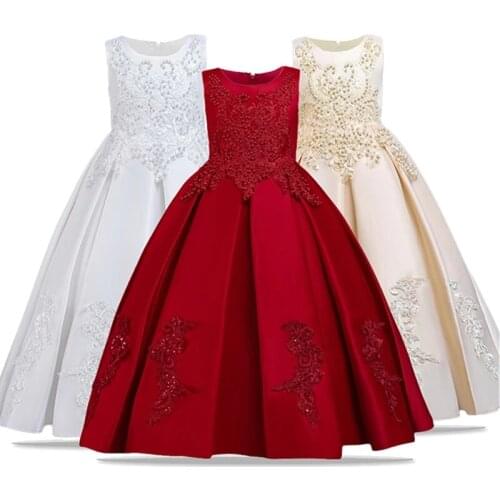 High Quality Kids Dresses For Girls Elegant Princess Dress Girls Wedding Dress For Girls Birthday Party Gown Children Clothes 7T