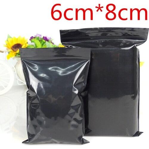 DHL 6*8cm 5000Pcs/ Lot Black Self Seal Plastic Zip Lock Storage Bag With Valve Zipper Poly Resealable Package Packaging Pocket