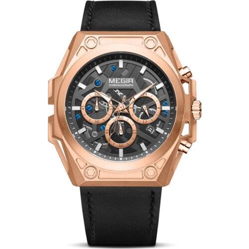 Mens Watch 316 Stainless Steel Case Chronograph Calendar Waterproof Large Dial Military Sports Quartz Watch Relogio Masculino