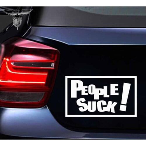 EmpireYing 3 Sizes 8 Colors People Suck! Funny Exquisite Hand-carved Lettering Art Humor Car Sticker Wall Door Decor Vinyl Decal