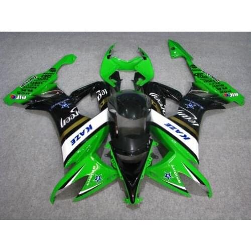 Custom green black Fairing kit for KAWASAKI Ninja ZX10R 08 09 ZX 10R 2008 2009 zx10r ABS Motorcycle Fairings set+gifts KN06