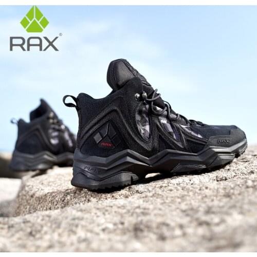 RAX Men Hiking Shoes winter Waterproof Outdoor Sneaker Men Leather Trekking Boots Trail Camping Climbing Hunting Sneakers Women