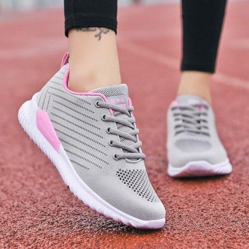 Women Casual Shoes Fashion Breathable Walking Mesh Flat Shoes Woman White Sneakers Women 2021 Tenis Feminino Female Shoes