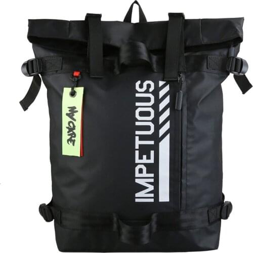 Trend Backpack Unisex Fashion Oxford Hip Hop For Teenage Mens Streetwear Backpack Large Capacity Waterproof Travel Bag Backbag