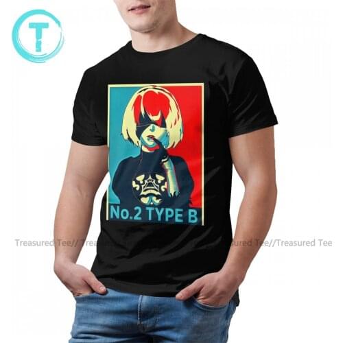 Nier Automata T Shirt Men Awesome Cotton Print Tee Shirt Short Sleeves Streetwear Tshirt Big