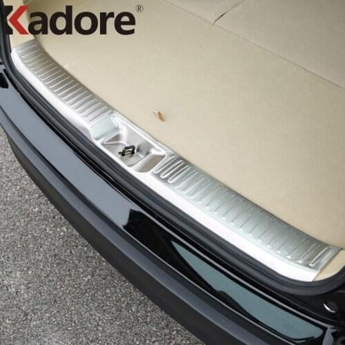 For Toyota Highlander 2015-2019 Stainless Steel Rear Trunk Bumper Cover Trim Protector Guard Tailgate Door Sill Car Accessories