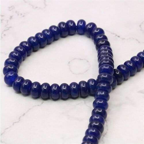 Natural Stone Lapis Lazuli Blue Jades 5x8mm Abacus Round Shape Loose Beads DIY Necklace Jewelry Making Women Gift 15inch Y677