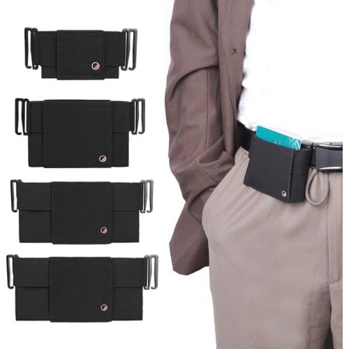 Portable Pouch Card Storage Bag Minimalist Invisible Wallet Waist Bag Belt Pouch for Men Women Passport Holder Organizers