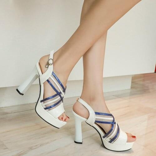 Shoes Women Sandals Rome Summer Platform Shoes Buckle Strap High Heel Gladiator Sandals 2020 New Ladies Shoes Sandalias Mujer