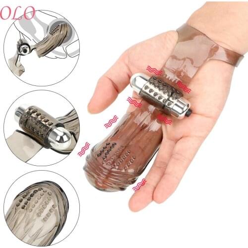 OLO G-spot Finger Massage Sex Toys For Woman Female Masturbator Dildo Clitoris Stimulation Vagina Finger Sleeve Vibrator
