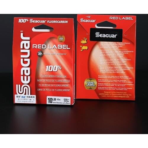 Original Fishing Line SEAGUAR RED LABEL 6LB-12LB 100% FLUOROCARBON Fishing Lines 229M/183M