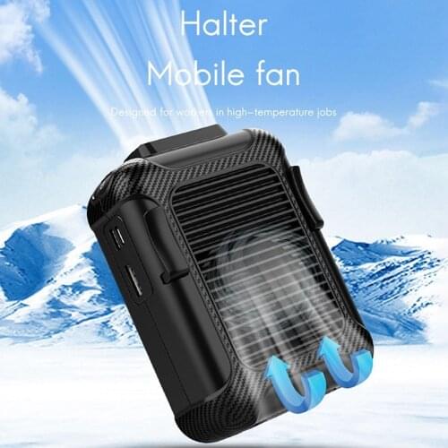 Hanging waist Fan USB Charging Mini Fan Portable Hanging Neck Mobile Waist Hanging Small Portable Wireless Waist Fan