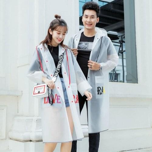 New Man Raincoat Transparent Waterproof Ladies Rain Coat Women Windproof Single-person Rainwear Impermeable Environmental Travel