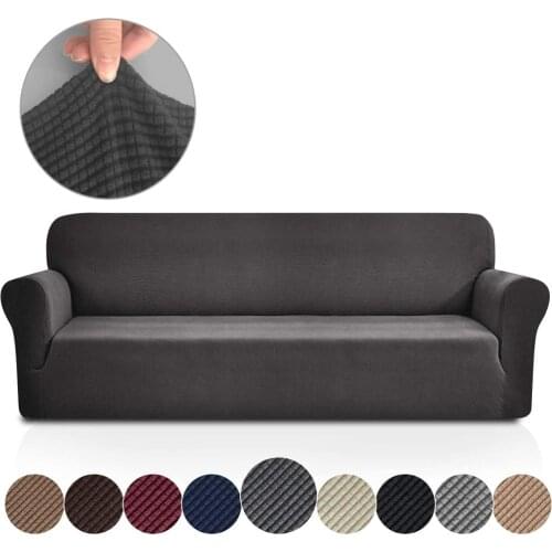 Rose Home Fashion solid color sofa covers Elastic Sofa Cover for living room 1 Seater